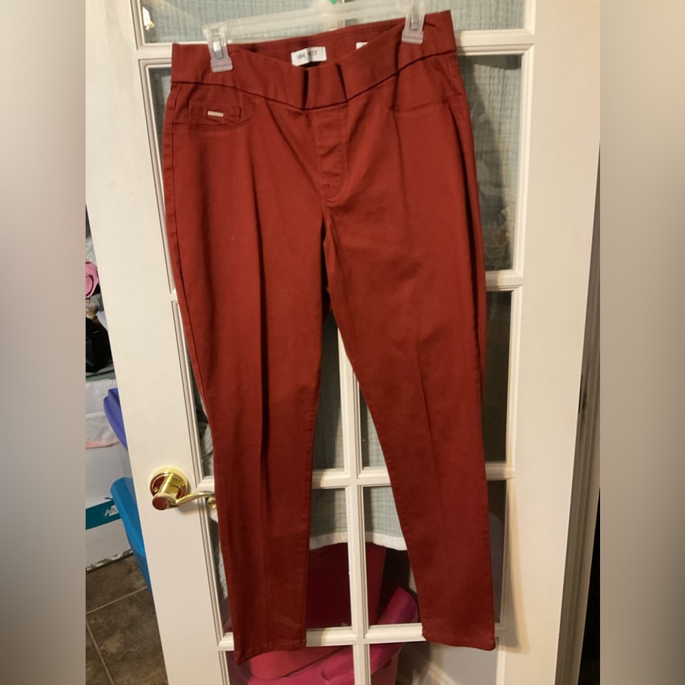 NINE WEST HEIDI pull on skinny pants. Rust color. Size 10 NWOT